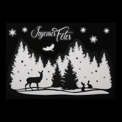 Sticker de Noël pour fenêtre Paysage pailleté