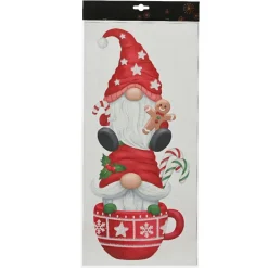 Sticker de Noël pour fenêtre Tasse et Lutins gourmands