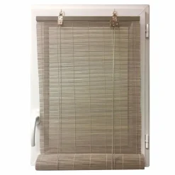 Store enrouleur à baguettes (90 x 180 cm) Bambou Gris