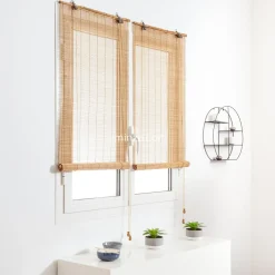 Store enrouleur à baguettes (60 x 180 cm) Bambou Naturel