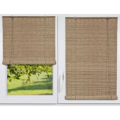 Store enrouleur extérieur effet rotin (90 x 180 cm) Tanoa Beige