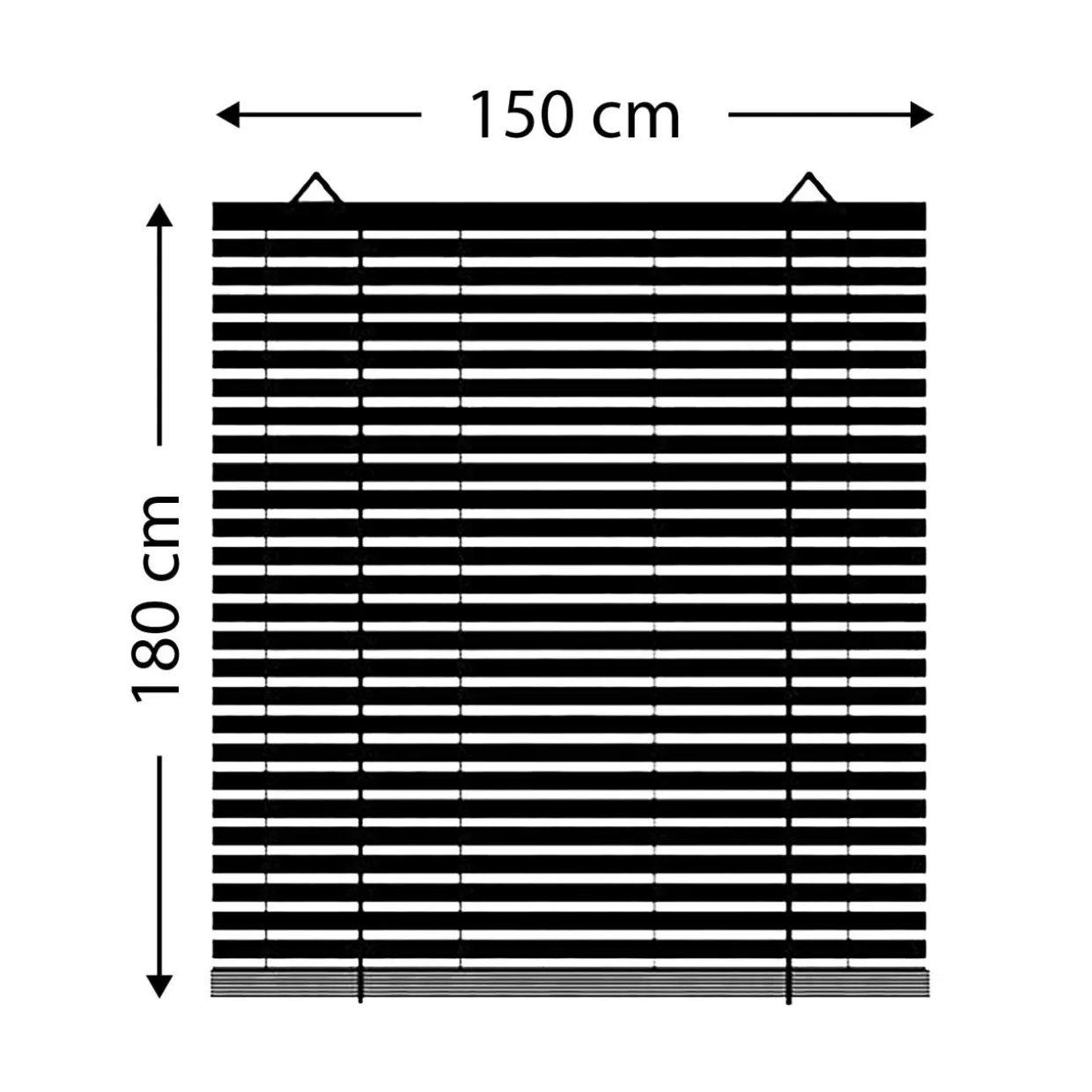 Store enrouleur extérieur effet rotin (150 x 180 cm) Tanoa Beige
