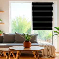 Store enrouleur Jour / Nuit (45 x 180 cm) Noir