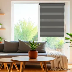 Store enrouleur Jour / Nuit (45 x 250 cm) Gris anthracite