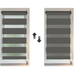 Store enrouleur Jour / Nuit (45 x 250 cm) Gris anthracite