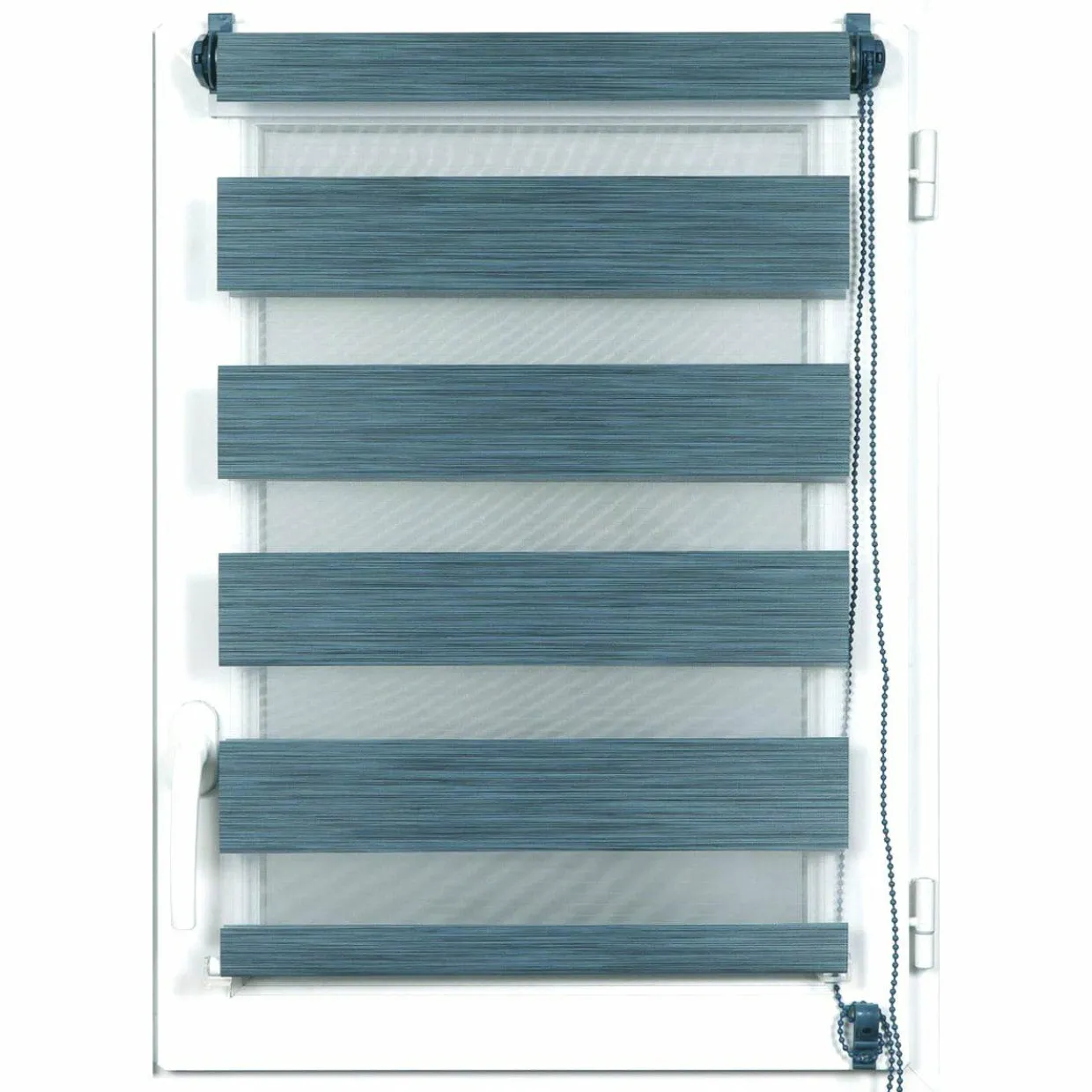 Store enrouleur Jour / Nuit (60 x 180 cm) Bleu chiné