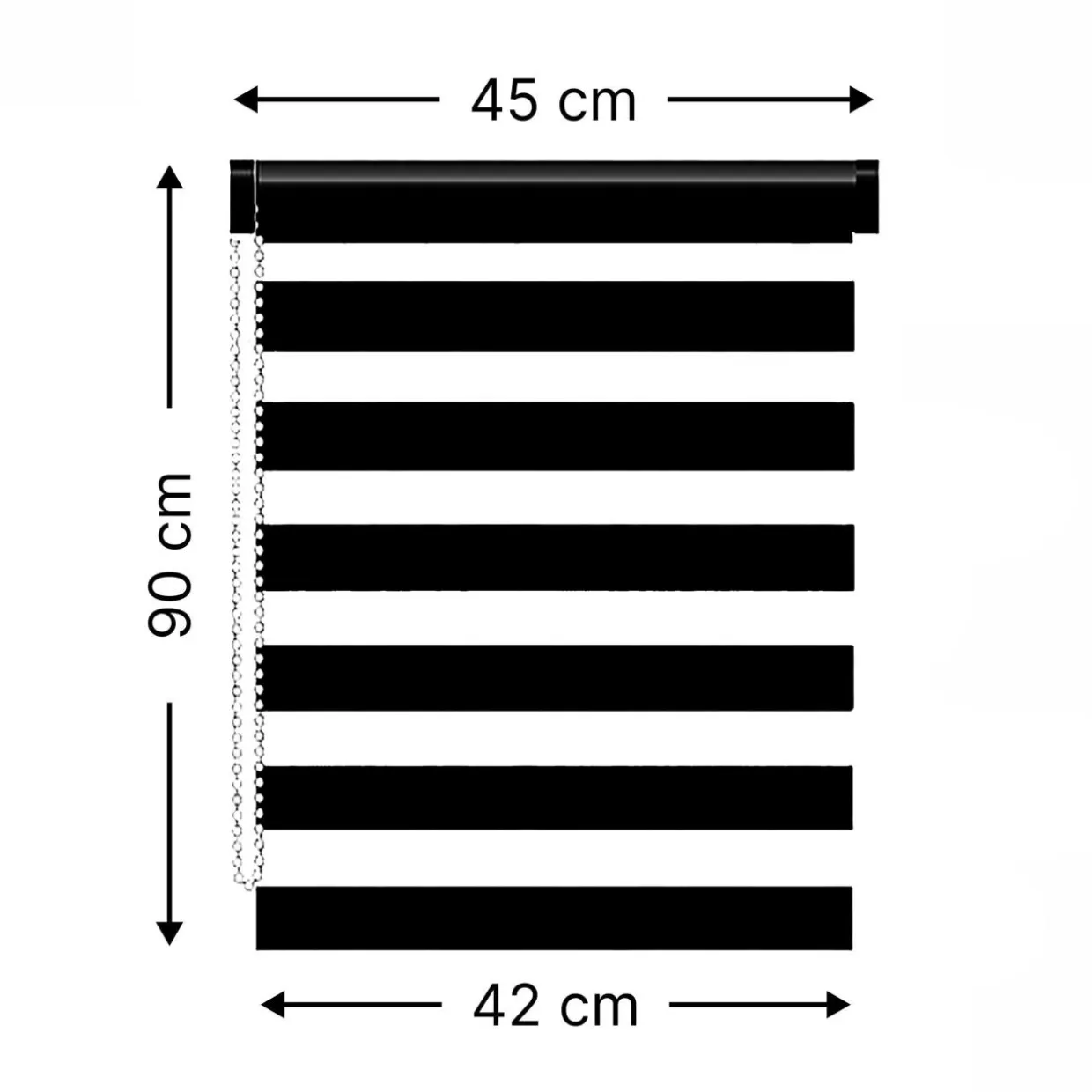 Store enrouleur Jour/Nuit (45 x 90 cm) Gris anthracite