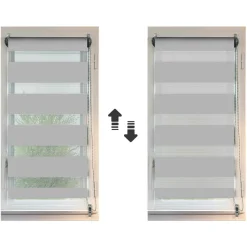 Store enrouleur Jour / Nuit (45 x 180 cm) Gris clair