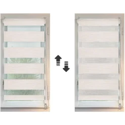 Store enrouleur Jour / Nuit (45 x H180 cm) Beige chiné