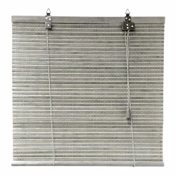 Store enrouleur à lattes (120 x 180 cm) Bambou Gris clair et gris foncé