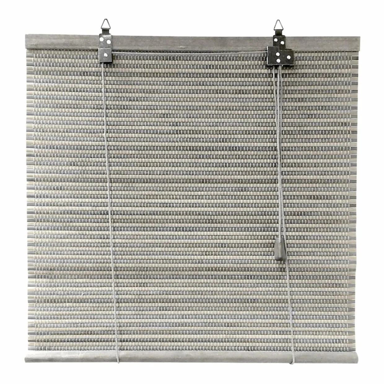 Store enrouleur à lattes (90 x 180 cm) Bambou Gris clair et gris foncé