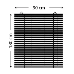 Store enrouleur à lattes (90 x 180 cm) Bambou Gris clair et gris foncé