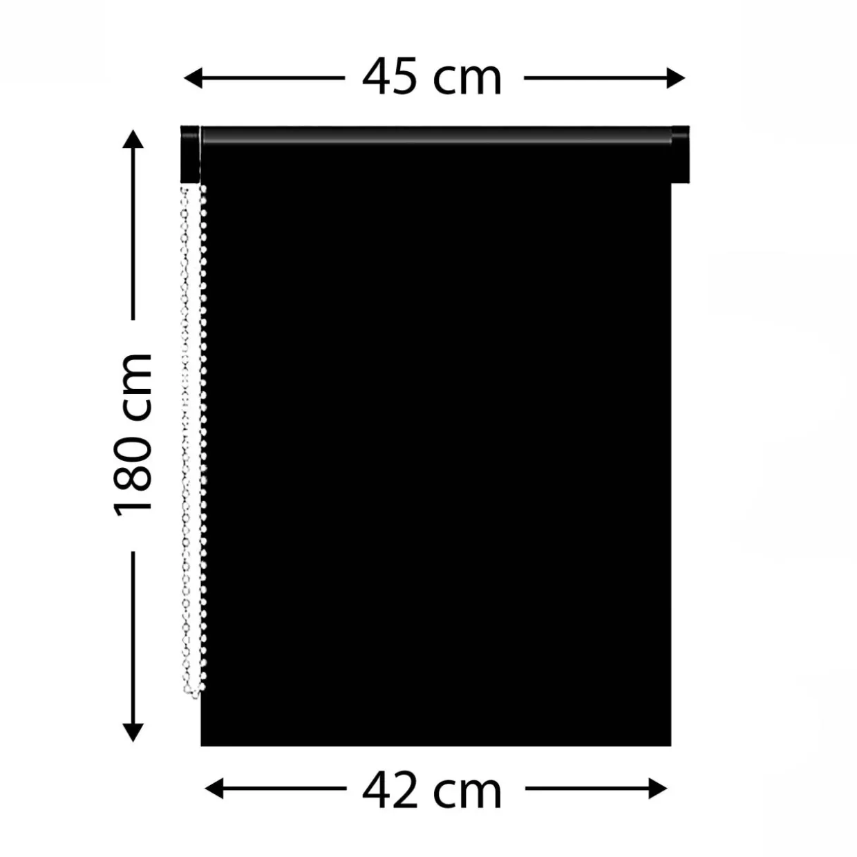 Store enrouleur occultant (45 x 180 cm) Uni Gris