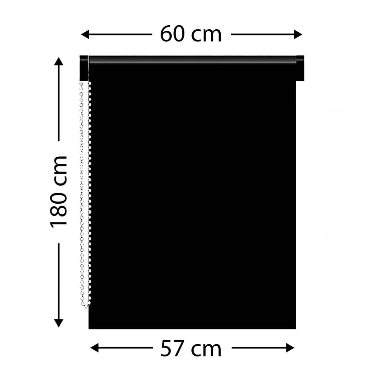 Store enrouleur tamisant (60 x 180 cm) Uni Blanc