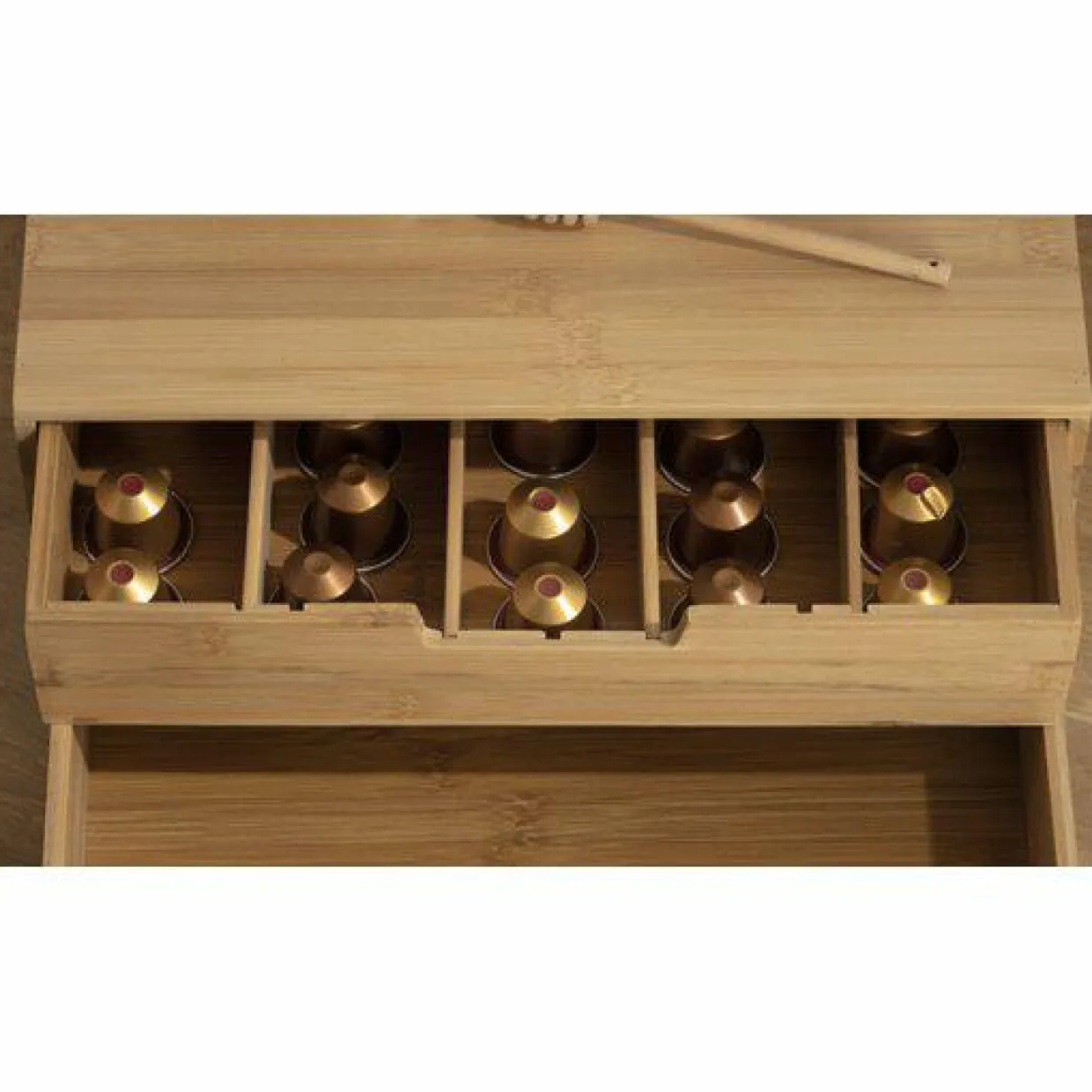 Support à cafetière avec tiroirs range capsule (34 x H14 cm) Siao