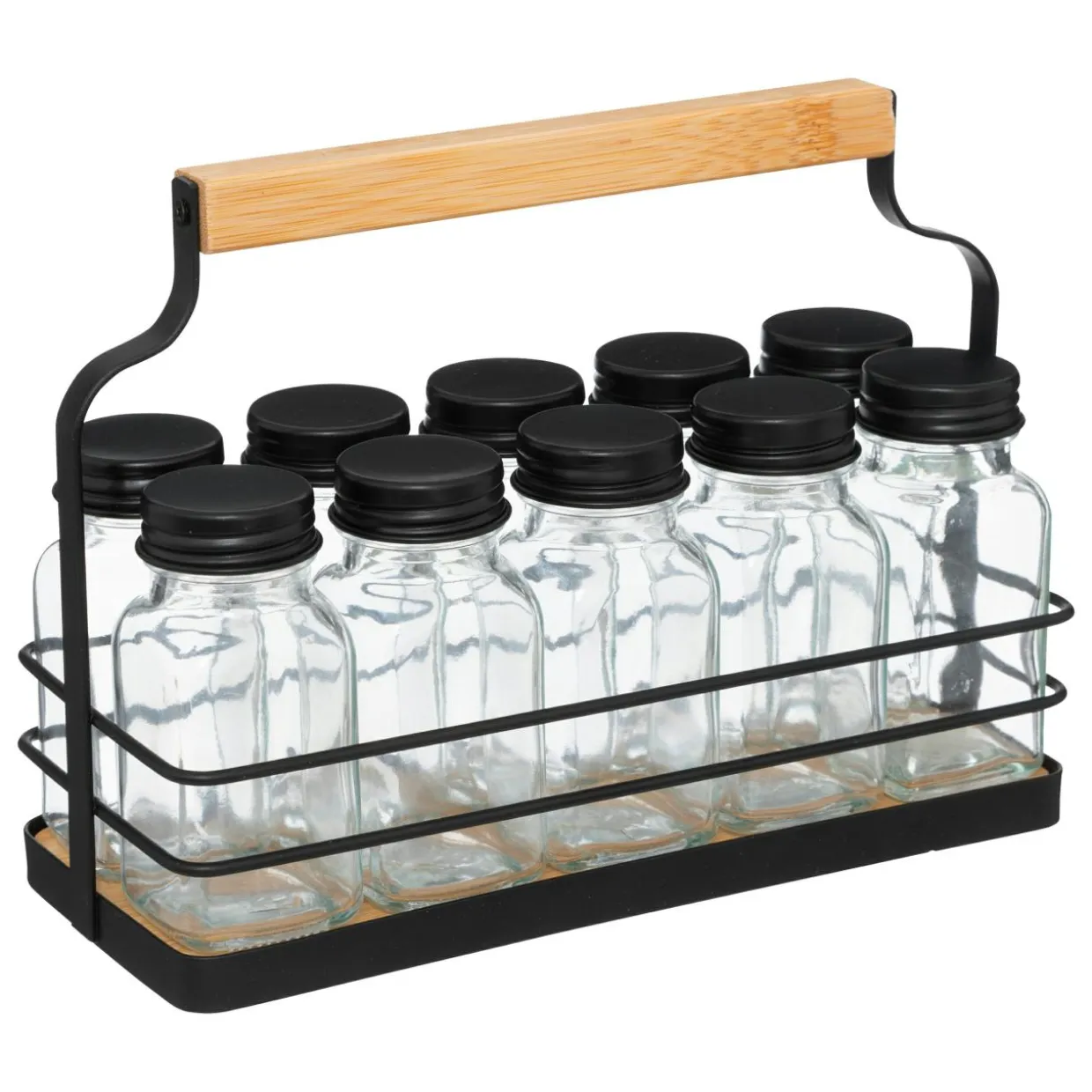 Support à épices 10 pots (21 x 9 x H16 cm) Easy kitchen