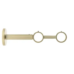 Support tringle double fixe métal (L190 cm / D28 mm) Lino Or