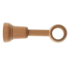 Support tringle extensible bois (L140 - 160 / D28 mm) Nils Beige Vernis