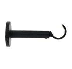 Support tringle extensible (L115 - 155 / D28 mm) Lino gouttière Noir mat