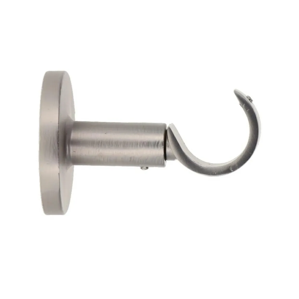 Support tringle fixe (L65 / D28 mm) Lino gouttière Argent mat