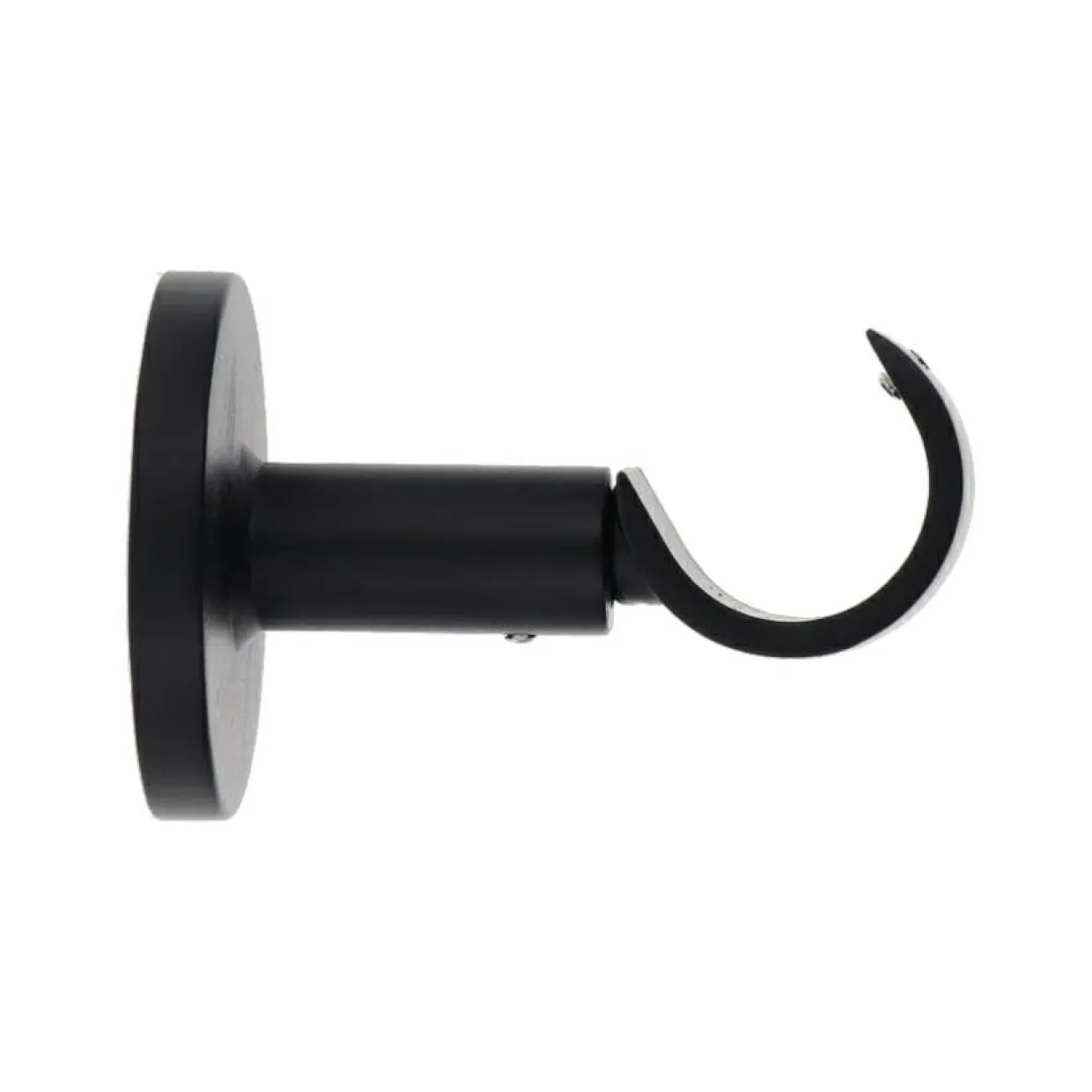 Support tringle fixe (L65 / D28 mm) Lino gouttière Noir mat