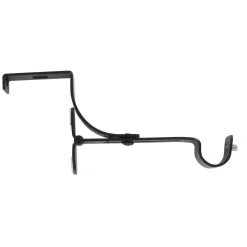Support à tringle pour caisson de volet roulant (L135 / D20 mm) Noir satiné