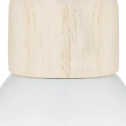 Suspension bois et métal (D15 cm) Break Blanche