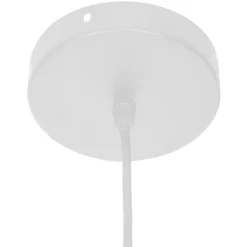 Suspension bois et métal (D15 cm) Break Blanche