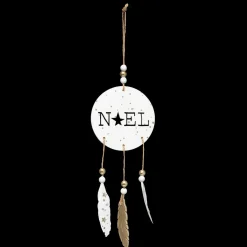 Suspension de fête (H28 cm) Noelia en bois Naturel