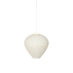 Suspension de jardin solaire (H28 cm) Lanterne ajourée Blanche