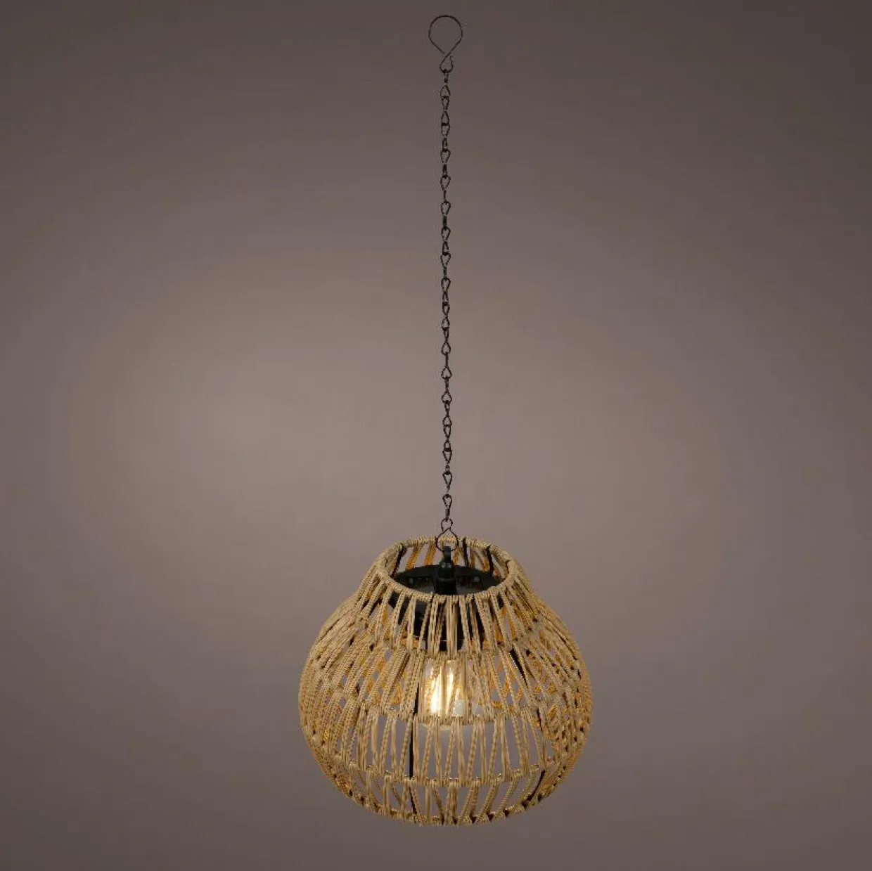 Suspension de jardin solaire LED (H28 cm) Kolparina Naturel