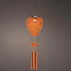 Suspension de jardin solaire LED (H56 cm) Montgolfière Orange