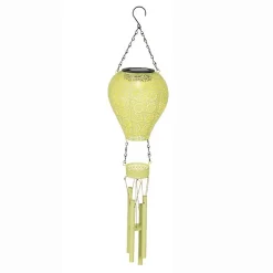 Suspension de jardin solaire LED (H56 cm) Montgolfière Verte