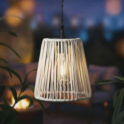 Suspension de jardin solaire LED (H58 cm) Midtown Blanc