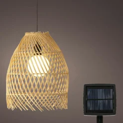 Suspension de jardin solaire LED (D28 cm) Tropical Naturel