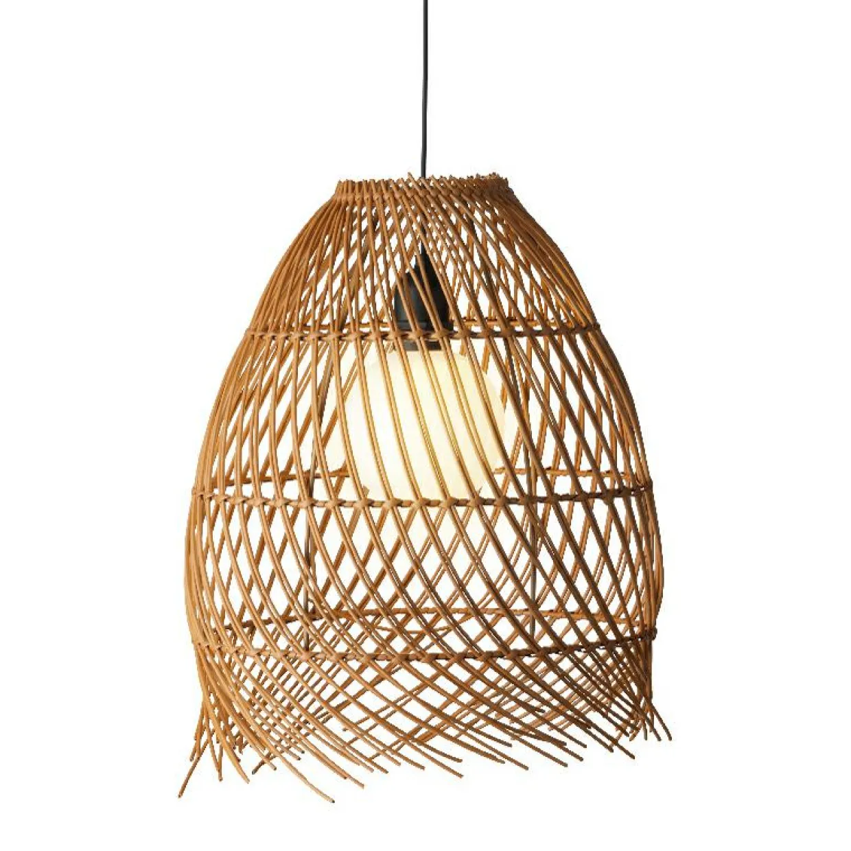 Suspension de jardin solaire LED (D28 cm) Tropical Marron
