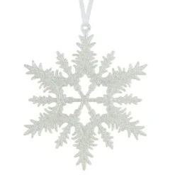 Suspension de Noël (D13 cm) Flocon éclat givré Perle pailleté