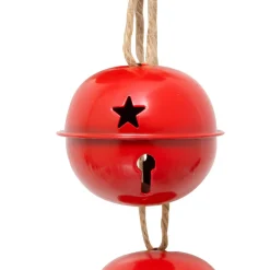 Suspension de Noël déco (H55 cm) Grelots en métal Rouge
