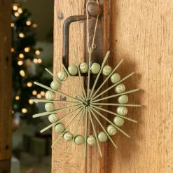 Suspension de Noël en bois (D20 cm) Scandinave Vert