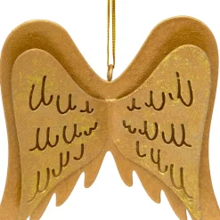 Suspension de Noël en métal (H11 cm) Ailes d'ange Or