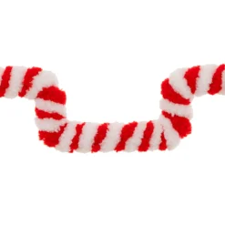 Suspension de Noël en métal (H15 cm) Sapin sucre d'orge Rouge et blanc