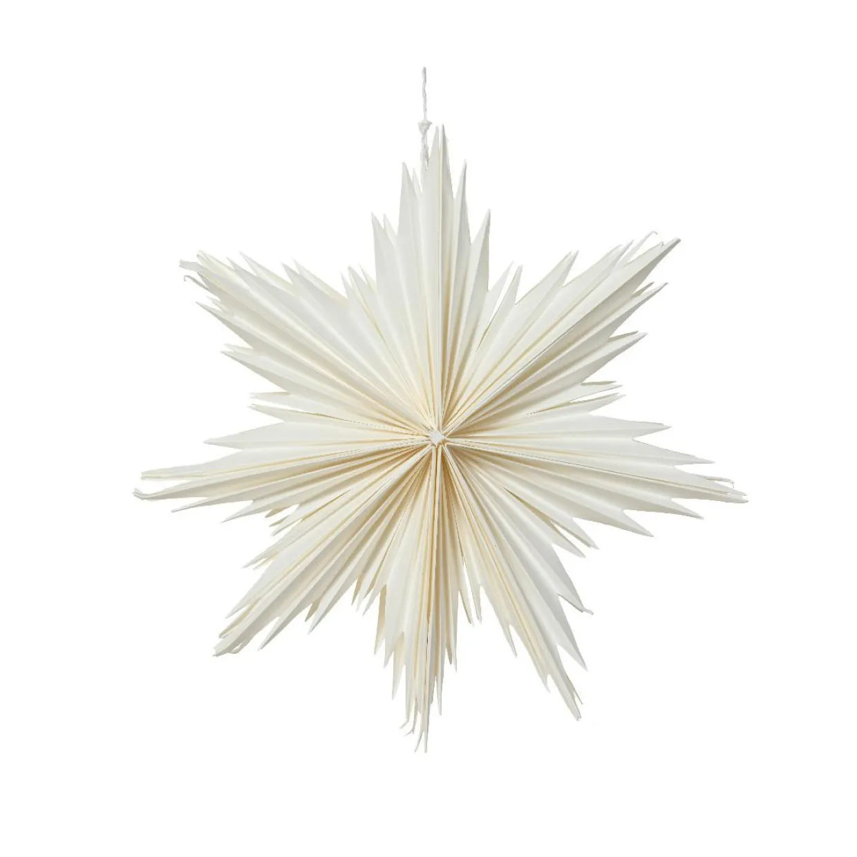 Suspension de Noël en papier (D30 cm) Étoile glacée Blanc