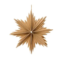 Suspension de Noël en papier (D30 cm) Étoile glacée Naturel