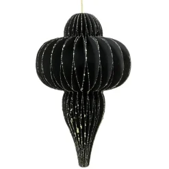 Suspension de Noël en papier (H20 cm) fermeture Magnétique Noir