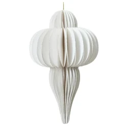 Suspension de Noël en papier (H20 cm) fermeture Magnétique Blanc