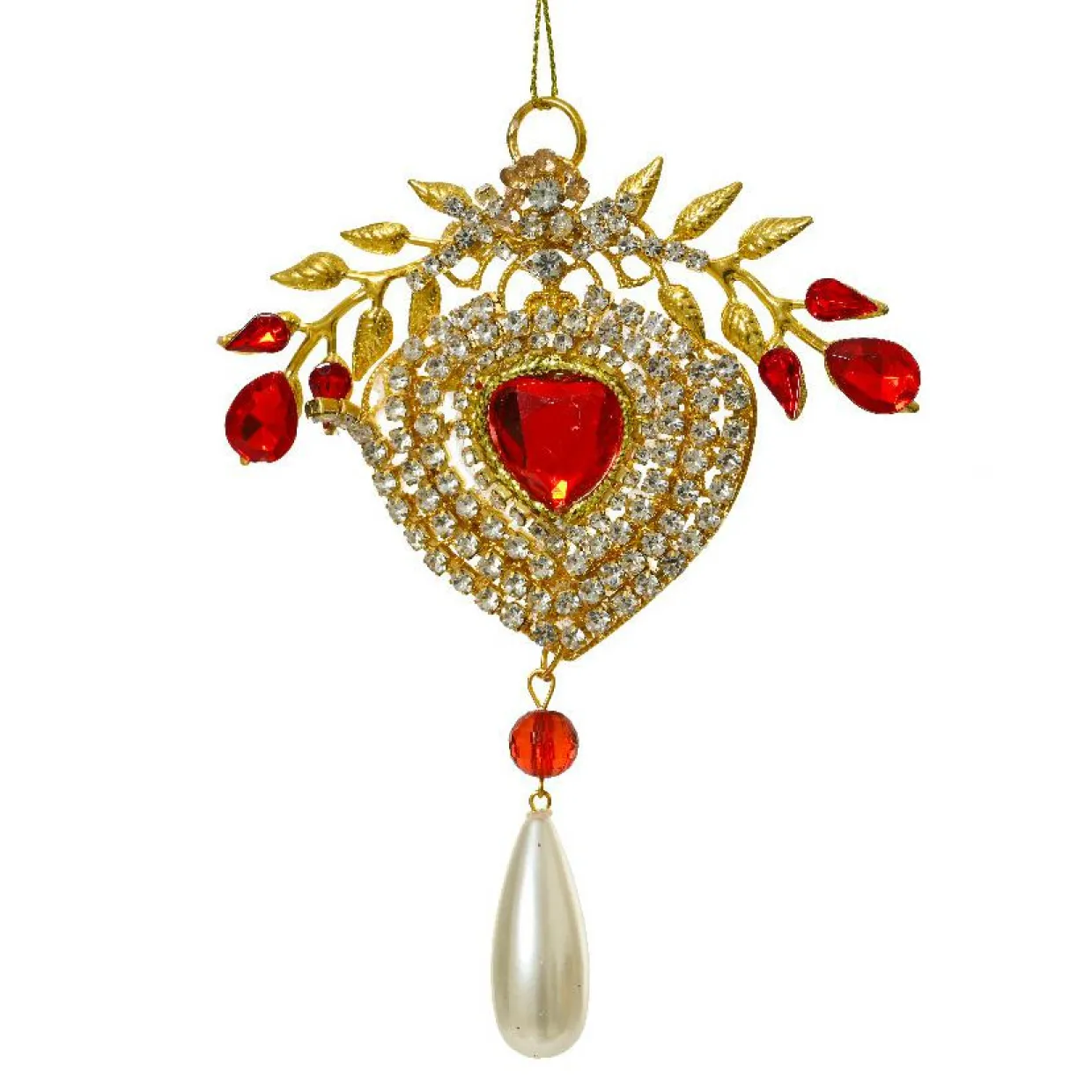 Suspension de Noël (H12 cm) Bijou précieux Rouge