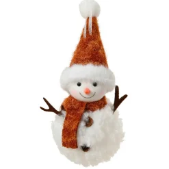 Suspension de Noël (H13 cm) Bonhomme de neige Glacy Camel