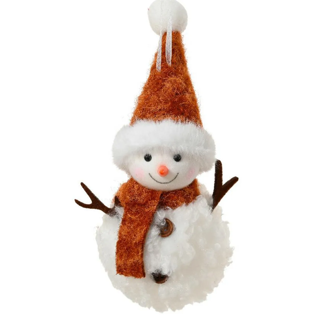 Suspension de Noël (H13 cm) Bonhomme de neige Glacy Camel