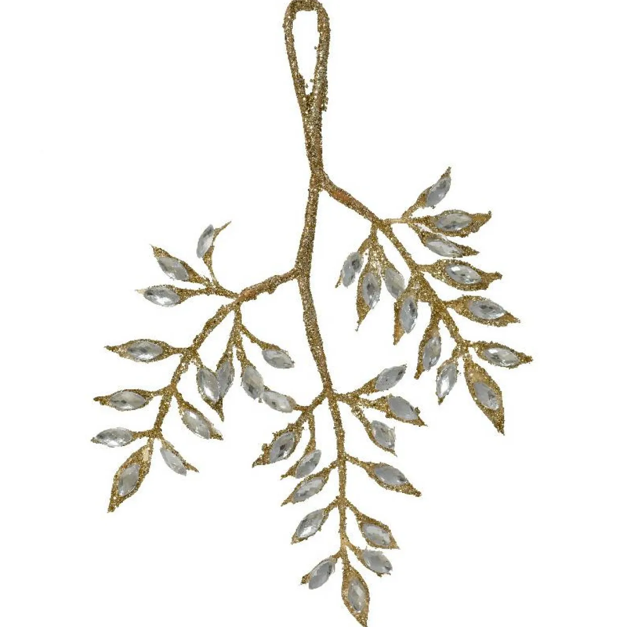 Suspension de Noël (H24 cm) Branche diamant Argent