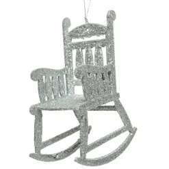 Suspension de Noël (H11 cm) Chaise à bascule Argent